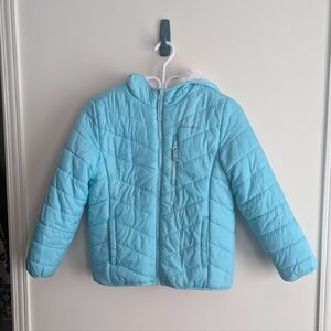 Reversible Kids Aqua Puffer Jacket